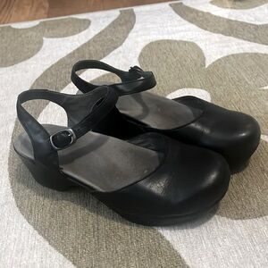 Dansko Sam Black Clogs - Size 40